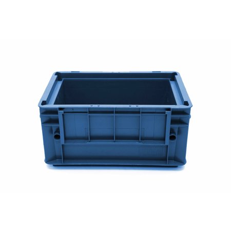 Lar Plastics Box Tote, 7-7/10" X 11-3/5" X 5-9/10"H, Recyclable, Sustainable Plastic, Blue BOX RL-KLT 3147